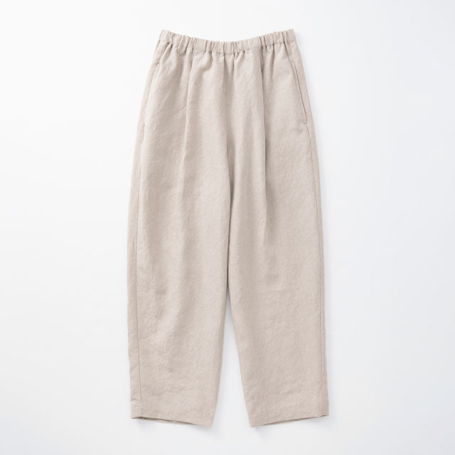 High-Density Linen Tucked Trousers