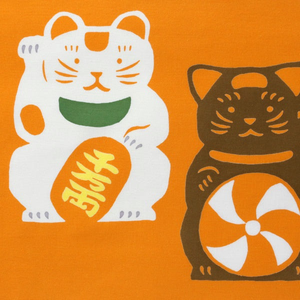 Chusen Tenugui Towel - Beckoning Cat and Mouse