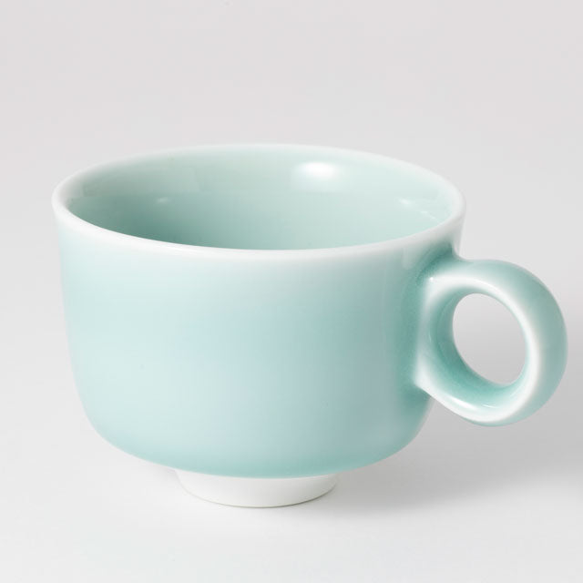 Nabeshima Kosen Kiln Blue Celadon Teacup