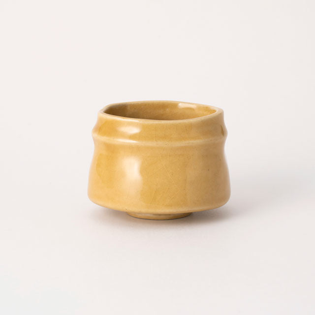 Koro Tea Cup - Seto-yaki with Yellow Rim