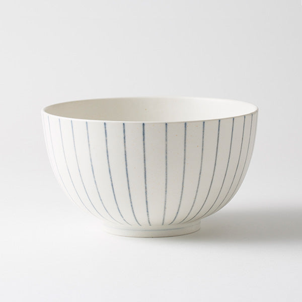 Mino-yaki Rice Bowl - Tokusa Stripes