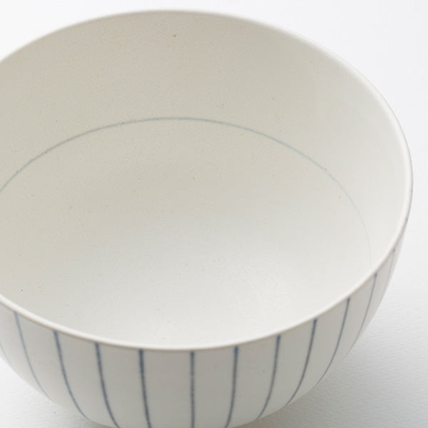 Mino-yaki Rice Bowl - Tokusa Stripes