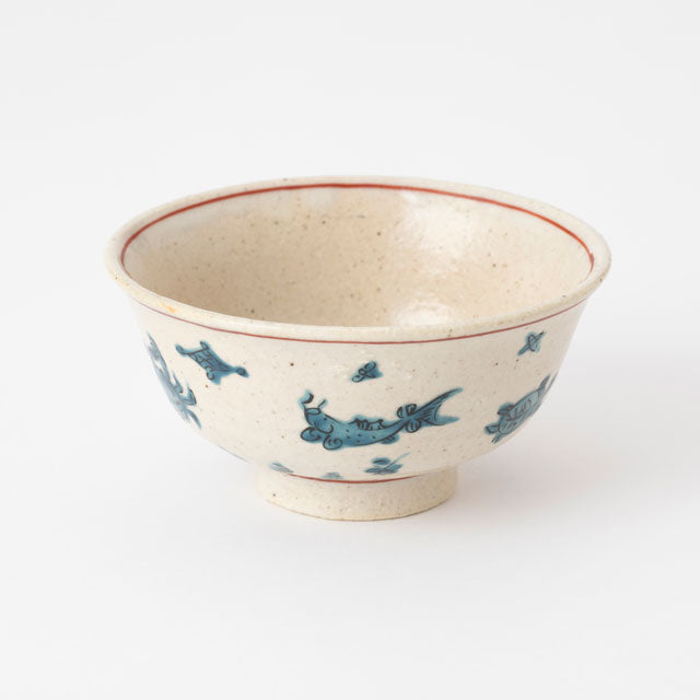 Good Day Rice Bowl - Blue Fish Design