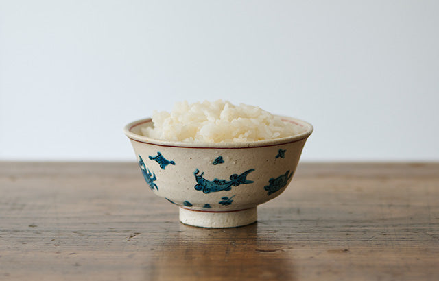 Good Day Rice Bowl - Blue Fish Design