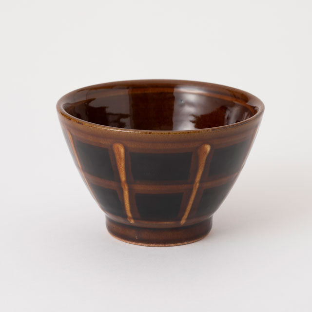 Good Day Rice Bowl - Amber-White Grid