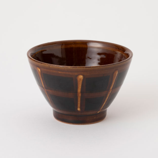 Good Day Rice Bowl - Amber-White Grid