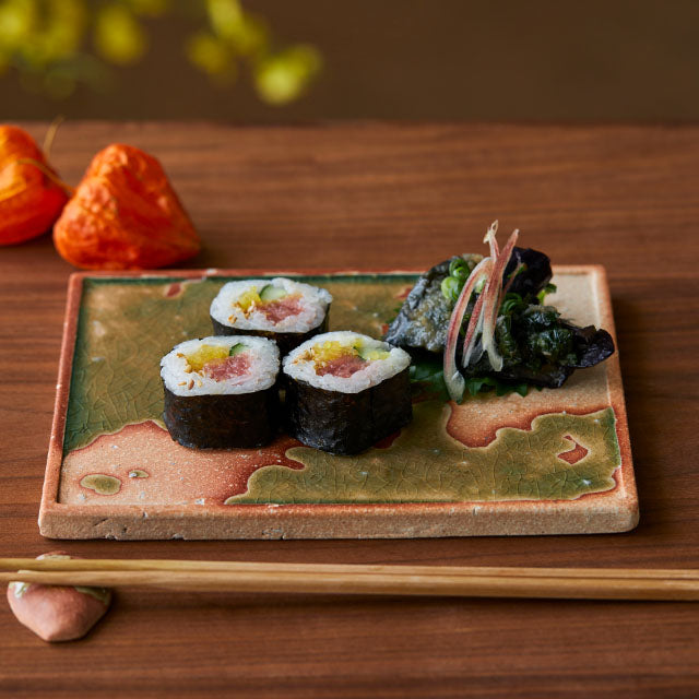 Meizan Kiln Ancient Shigaraki Plate - Square