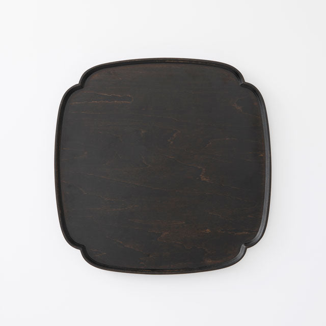 Echizen Urushi Single-Serving Tray - Wood Sorrel Wiping Lacquer Black