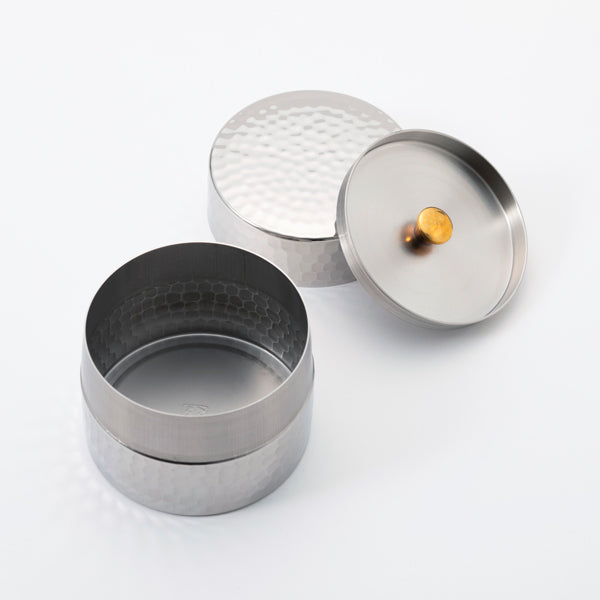 Aizawa Tea Caddy - Hammered Finish - Half-Size
