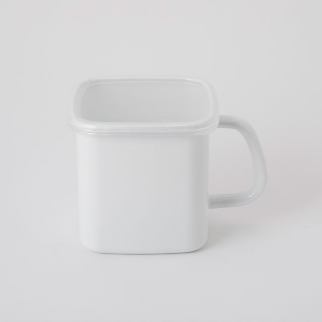 Noda Horo White Series Handled Square Storage Container