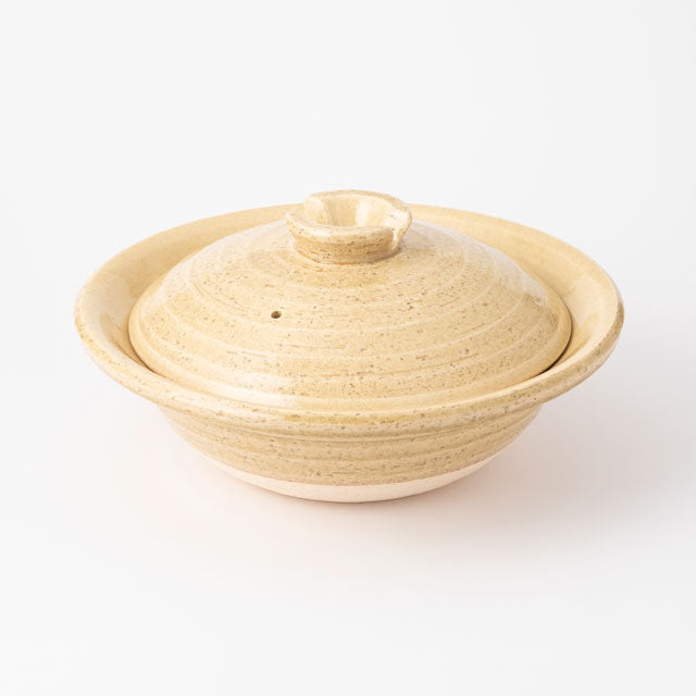 Shigaraki-yaki Shallow Clay Pot - M